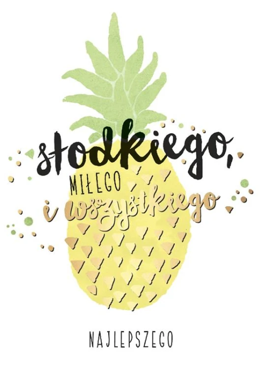 Karnet GS-015 Wszystkiego najlepszego (ananas)