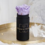 Fioletowa wieczna róża czarny flowerbox Classic MINI   